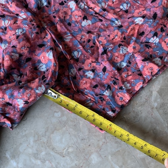 Free People Layla High Waist Tie Belt Flowy Boho Floral‎ Print Shorts M - Picture 7 of 14